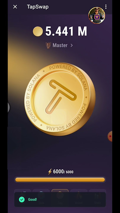 TapSwap Telegram Bot Mining App! Don't Miss to Tap Every Time You're Free to Do it! Let's Go!
