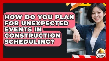 How Do You Plan For Unexpected Events In Construction Scheduling? - Construction Jobs