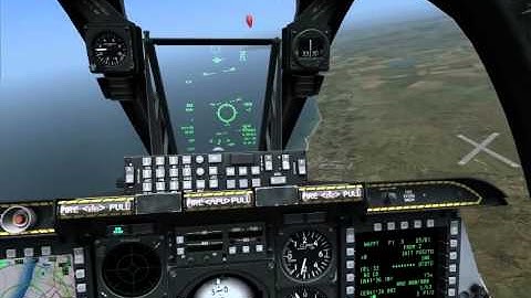 A gun run in DCS:A-10C