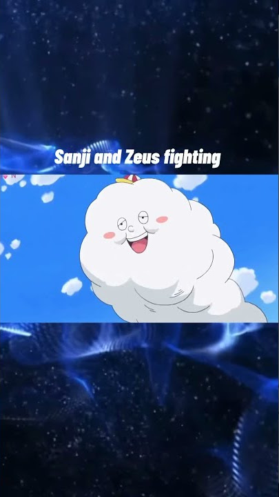 Sanji and Zeus fighting over nami