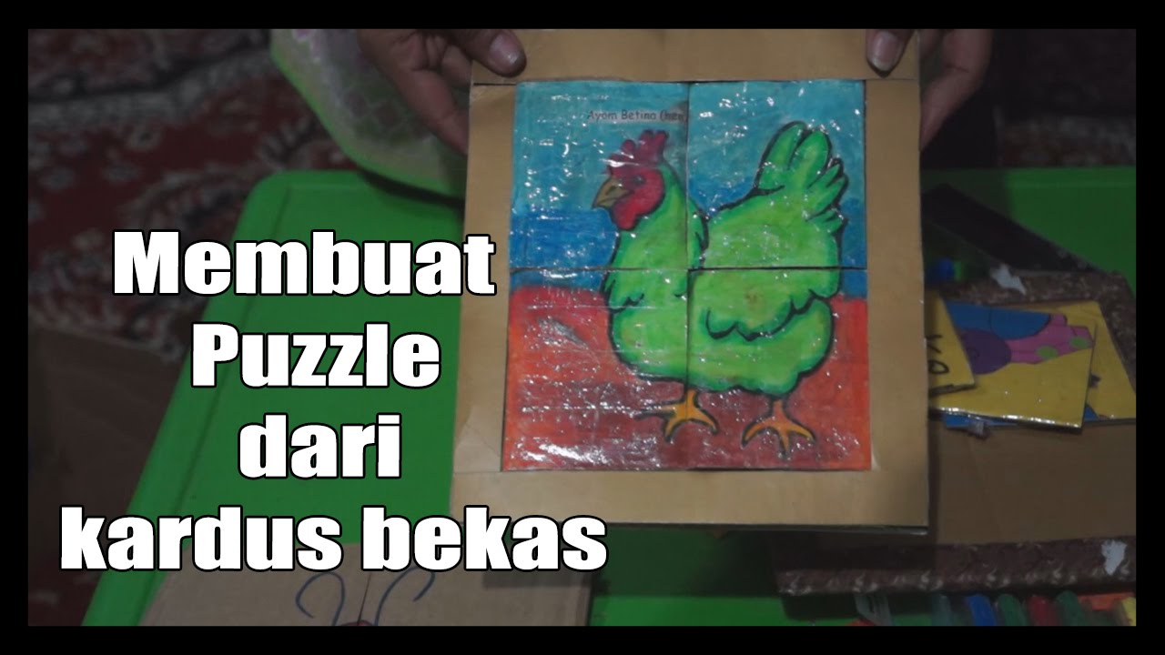  Membuat  Puzzle dari  Kardus  Bekas YouTube