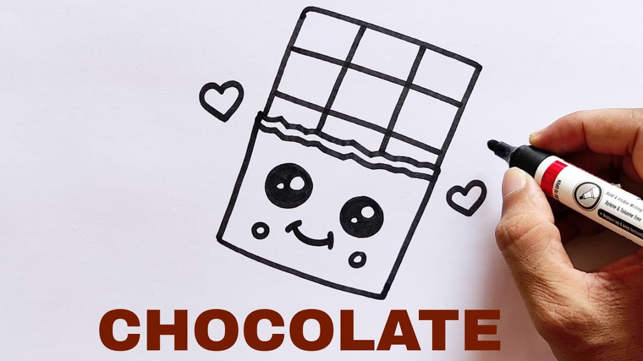 How to make an easy International Chocolate Day Drawing 🍫 | World Chocolate  Day Drawing for kids | - YouTube