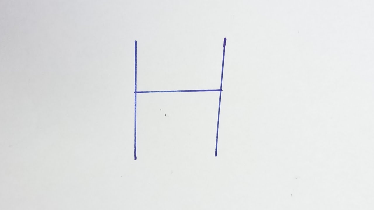 Ha Drawing 如何用英文字母H画别墅 - How to draw a Villa With the Englis letter H - YouTube