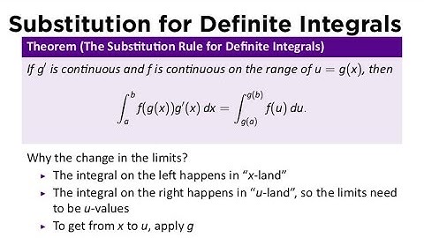 5.3 Integration by substitution