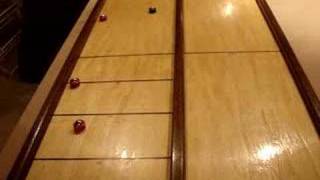 A short video to show the playability of my homemade tabletop shuffleboard game. I think it worked out pretty well.