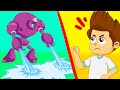 O Superzoo Team VS. O monstro de gelo - desenhos animados