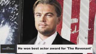 Leonardo DiCaprio wins 'Best Actor' Oscar trophy for 'The Revenant'    finally!