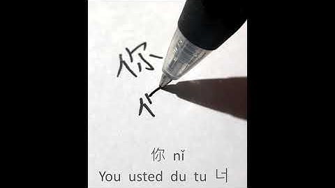 W1   ASMR l  Handwriting Chinese Character 你