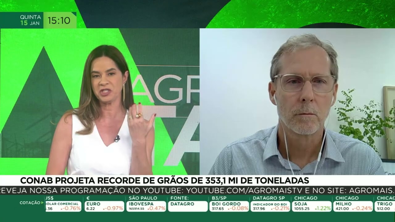 Conab projeta recorde de grãos de 353,1 milhões de toneladas
