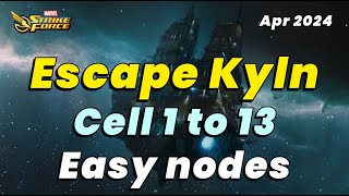 ESCAPE FROM KYLN! CELLS 1 to 13 GUIDE: EASY NODES FIRST! CLIMB TO GWENOM! | MARVEL Strike Force