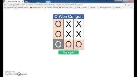 Javascript Tic Tac Toe Game Programming | + Code
