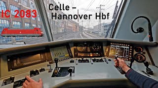 200 km/h on the Hasenbahn | IC 2083 Celle - Hanover main station | Cab ride | Class 101 | 4K