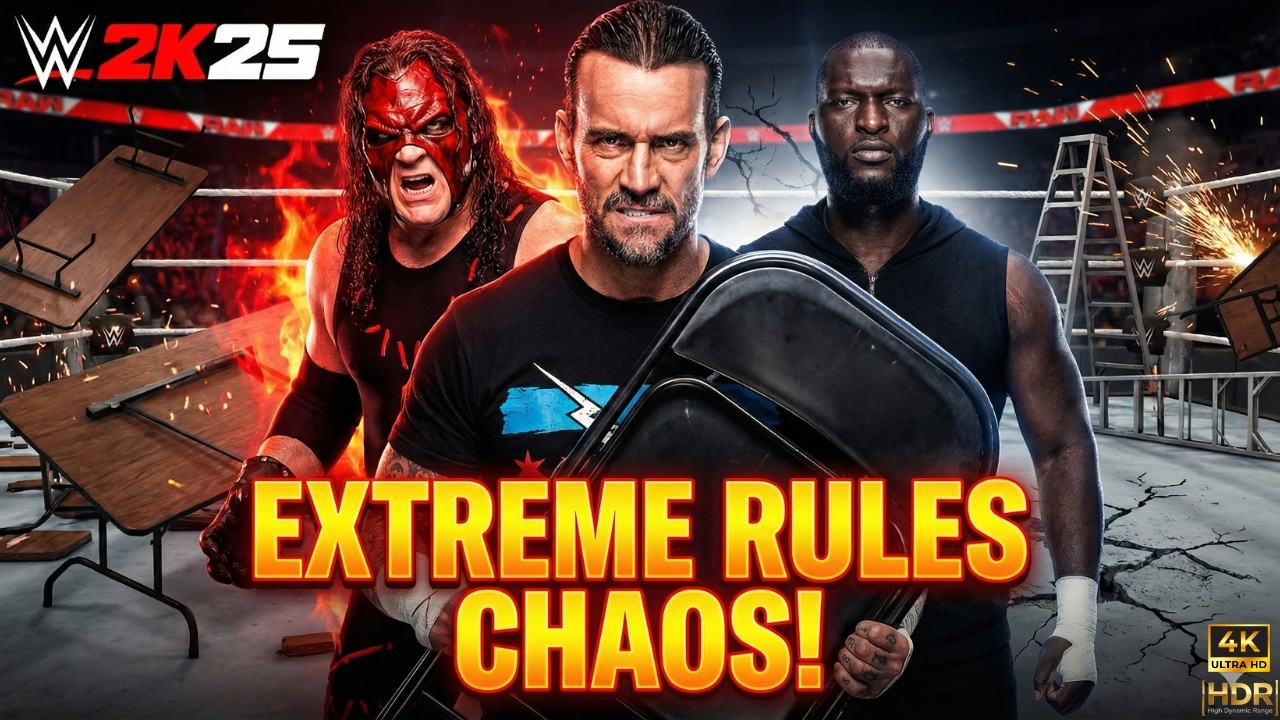 CM Punk Survives MONSTERS! WWE 2K25 Extreme Rules Match