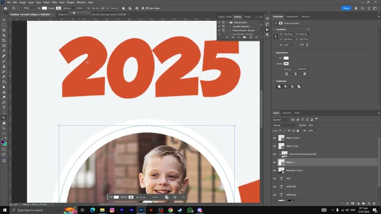 Free Social Media Post Design for School | Tutorial + Free Template