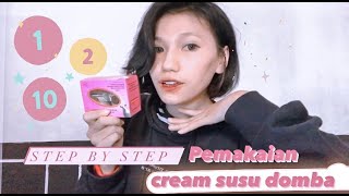 Step by step pemakaian cream susu domba part 1 | night cream ✨