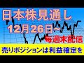 日本株見通し 12月26日~ 売りポジションの利益確定を