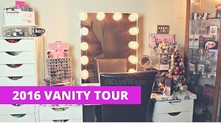 2016 VANITY TOUR | MY UPDATED MAKEUP STORAGE \& ORGANIZATION | #KaysWays