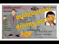 Permis de conduire professionnel  prdp