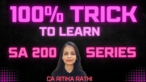 Trick To Remember Auditing Standards Names SA 200 Series | CA Final Audit | CA Inter Audit | #ca
