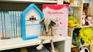 Jellycat Storybook Corner Featuring Elly Ballerina And Dancing Darcey Elephant