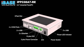 Fanless Panel PC with Intel® Atom™ N2600-Based 8.4" IPPC08A7-RE from IBASE