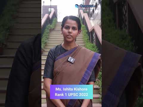 Ishita Kishore| AIR 1 UPSC 2022| Mock Interview Experience| Quantel.in