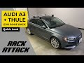 2014-2021 Audi A3 4dr Sedan with Thule EVO Clamp + WingBar EVO Roof Rack