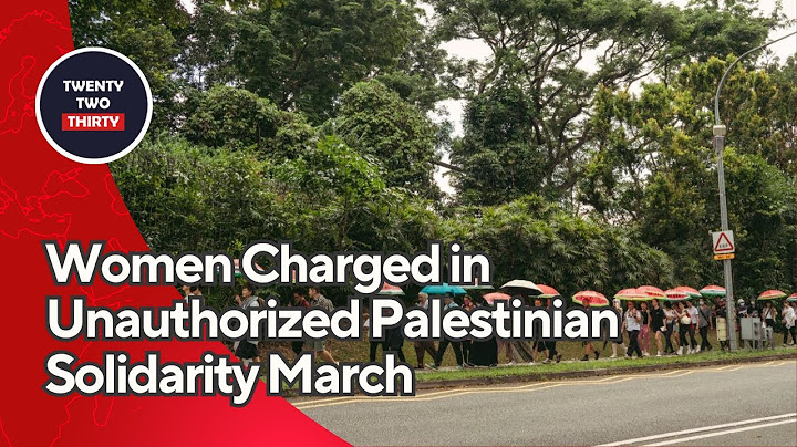 Breaking: Singapore Women Charged in Unauthorized Palestinian Solidarity March