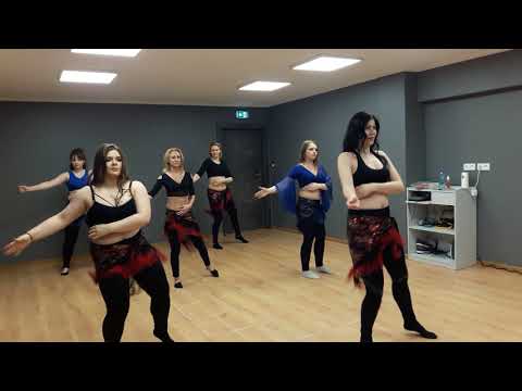 Belly dance drum solo with students
