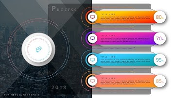 Business Diagram Infographics, Process, Flowchart, Illustration Design in PowerPoint - Tutorial