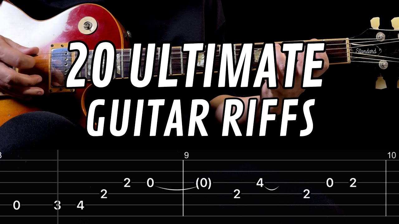 20 EASY Guitar Riffs You Must Learn (with Tabs) - YouTube