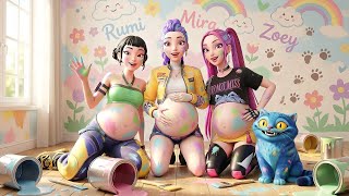 Kpop Music Demon Hunters Songs: STAY WHERE I AM (MV) | Kpop Demon Hunters PREGNANT Version 🎨🌸