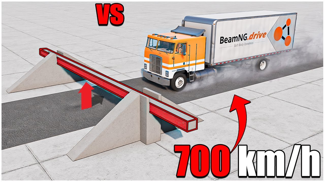 Beamng Drive | Gavril T-Series With Dummy VS Square Concrete Barrier ...