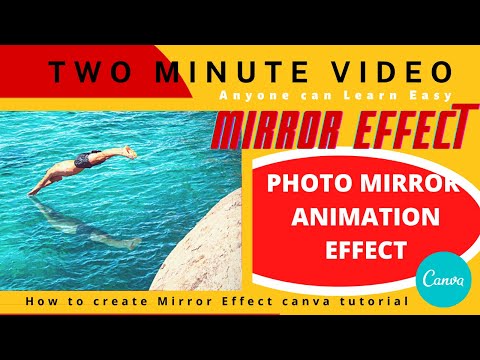 How to Create PHOTO  Mirror Effect  Animation CANVA | Image Reflection Effect |#reflection effect