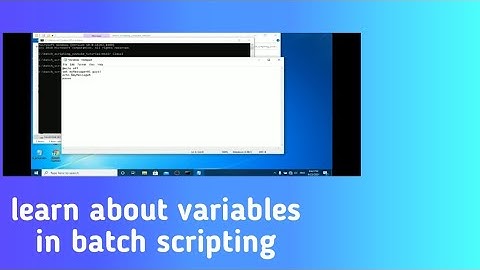 Learn batch scripting part2:: Variables in Batch Scripting #batchscripting