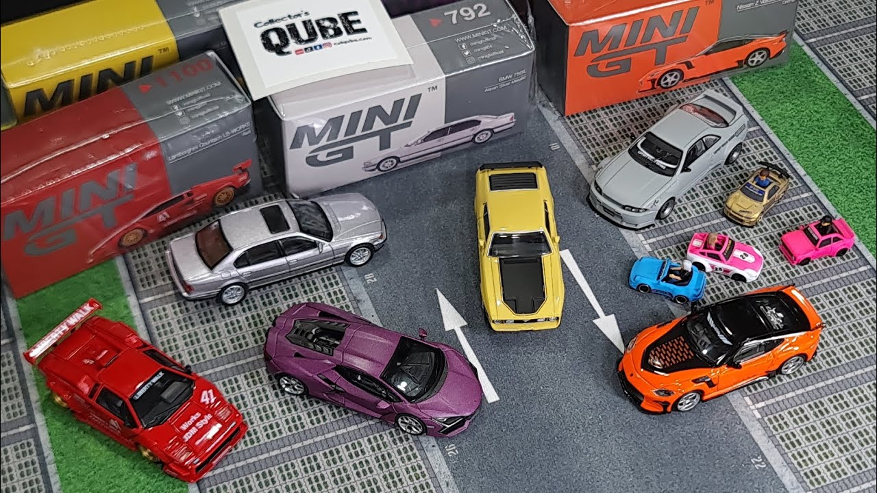 V2 Mini GT Ep87 Veilside FFZ400 Revuelto Viola Mustang Mach1 BMW 750IL Countach LB-WORKS