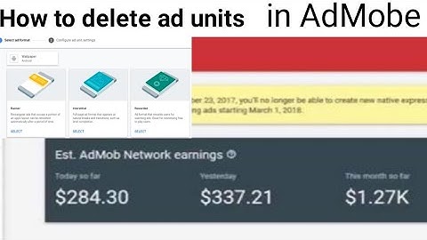 How to delete remove ad units in AdMobe