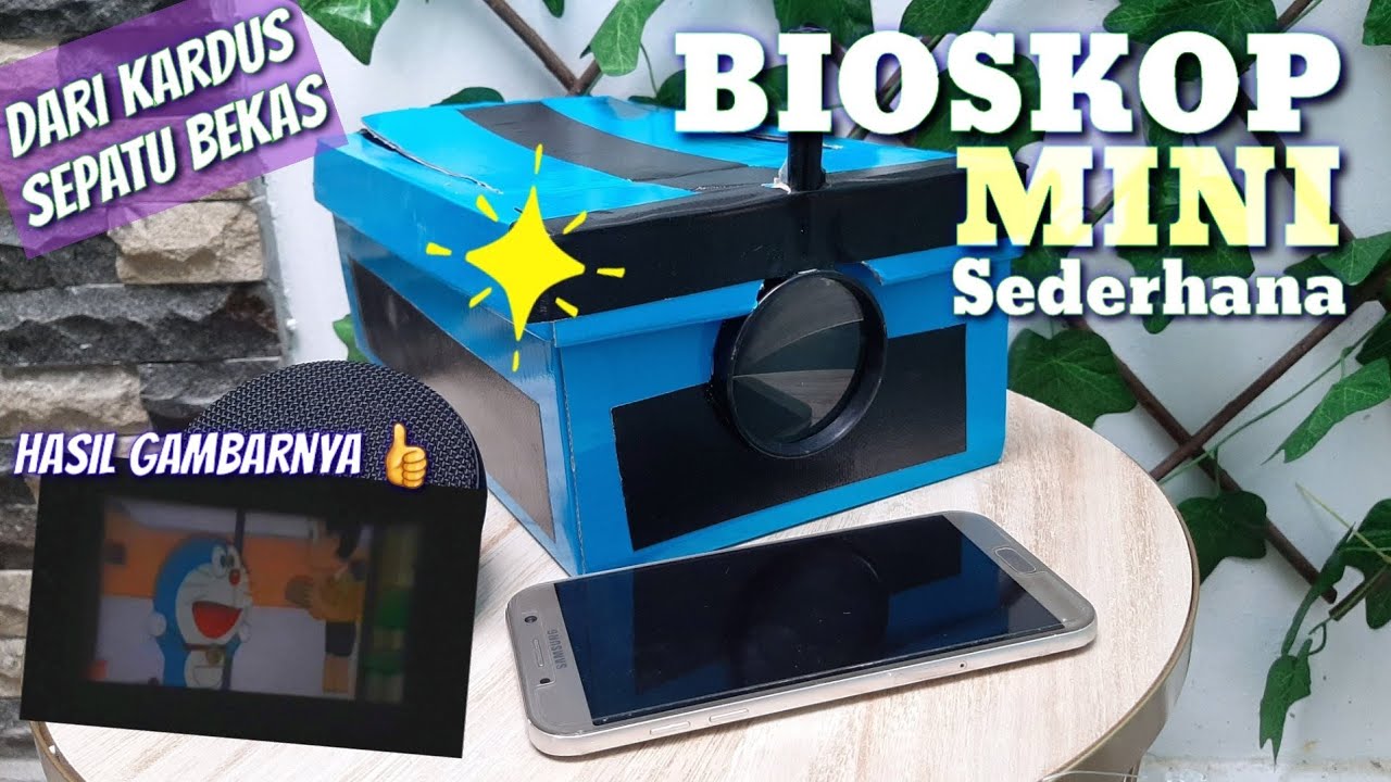 Cara Membuat Bioskop Mini  di rumah Proyektor HP DIY Dari  