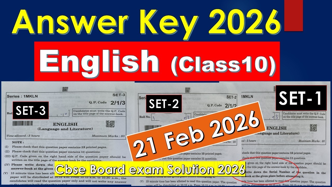 Set 1,2,3 english answer key class 10 / cbse board exam 2026 / english ...
