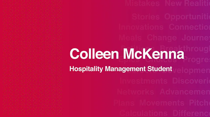 Colleen McKenna, former Hospitality student