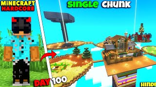 I survived 100 days in Single Chunk only world in MINECRAFT  [HINDI] #100dayschallenge