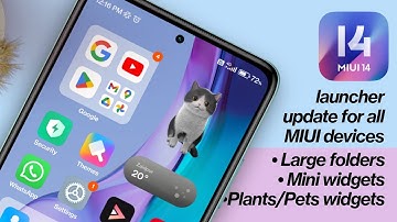 How To Get MIUI 14 Launcher On Any MIUI device 😍•Large Folders •Mini Widgets •Pets & Plants Widgets