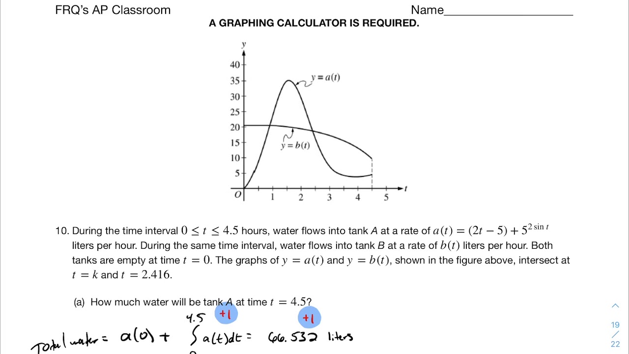 AP Calculus Review #10 from AP Classroom green targets - YouTube