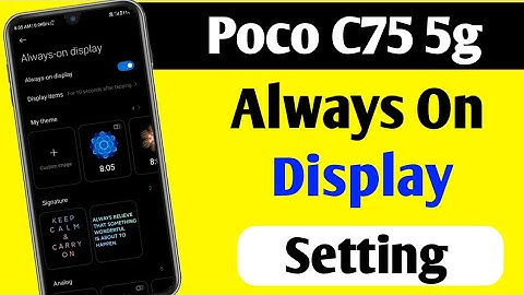 Poco C75 5g Me Always On Display On kaise kare How to Always On Display Setting On kaise kare 2025