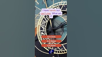 I have hands but can’t clap. What am I? #quiz #english #riddles #learnenglish #quiztime #trivia