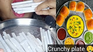 veg thali eating asmr