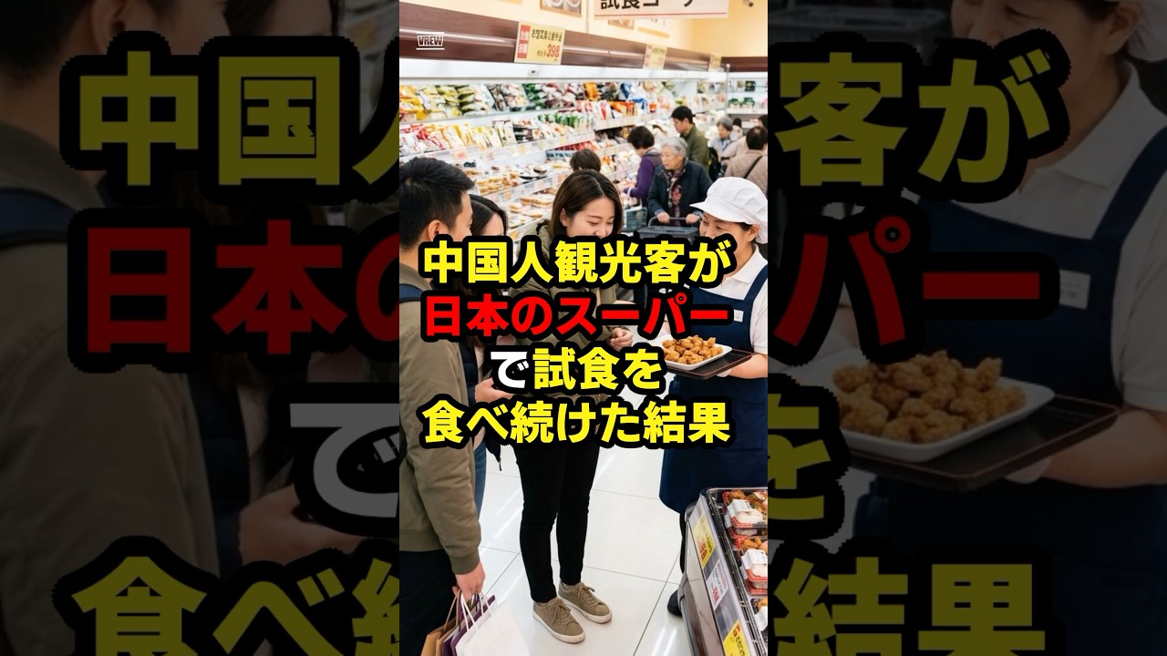 中国人観光客が日本のスーパーで試食を食べ続けた結果#日本 #中国 #shorts