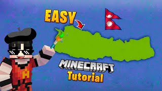 Building Nepal Map in Minecraft | Easy Tutorial &amp; Step-by-Step for Beginners | NepAayuz