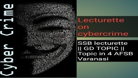 Cybercrimes || latest lecturette topic -5 || SSB GD Topics || Balidaan param dharma