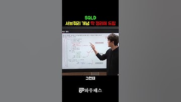 SQLD | 서브쿼리 개념 딱 정리해 드림 | 김익서T [와우패스]
